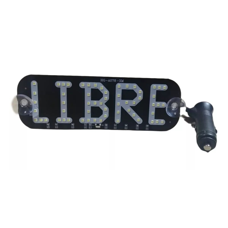 Radox Letrero Led Taxi Libre Conector Encendedor
