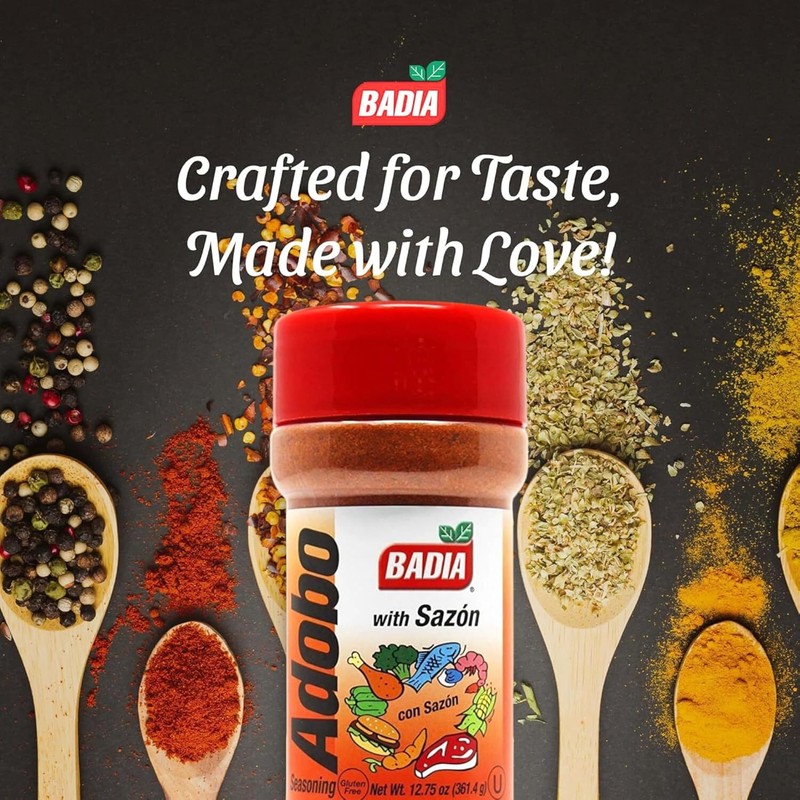 Badia Adobo with Sazon (Adobo con Sazon) All Purpose Seasoning,