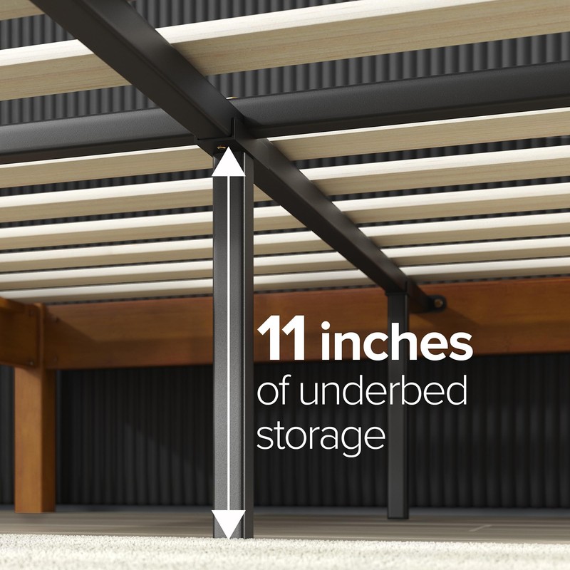 Zinus Ellie 14 Inch King Bamboo Platform Bed Frame, Wood