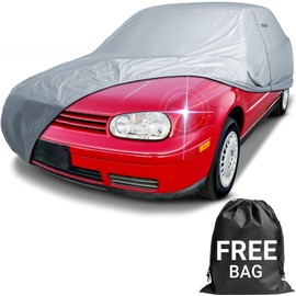 iCarCover Fits: [Volkswagen Cabrio] 1995-2002 Premium Full Car Cover Waterproof All Weather Resistant Custom Outdoor Indoor Sun Snow Storm Protection Form-Fit Padded Cover with Straps