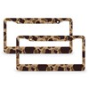 JOJOART Duck Vintage Camouflage License Plate Frame-2 Pack Front Rear