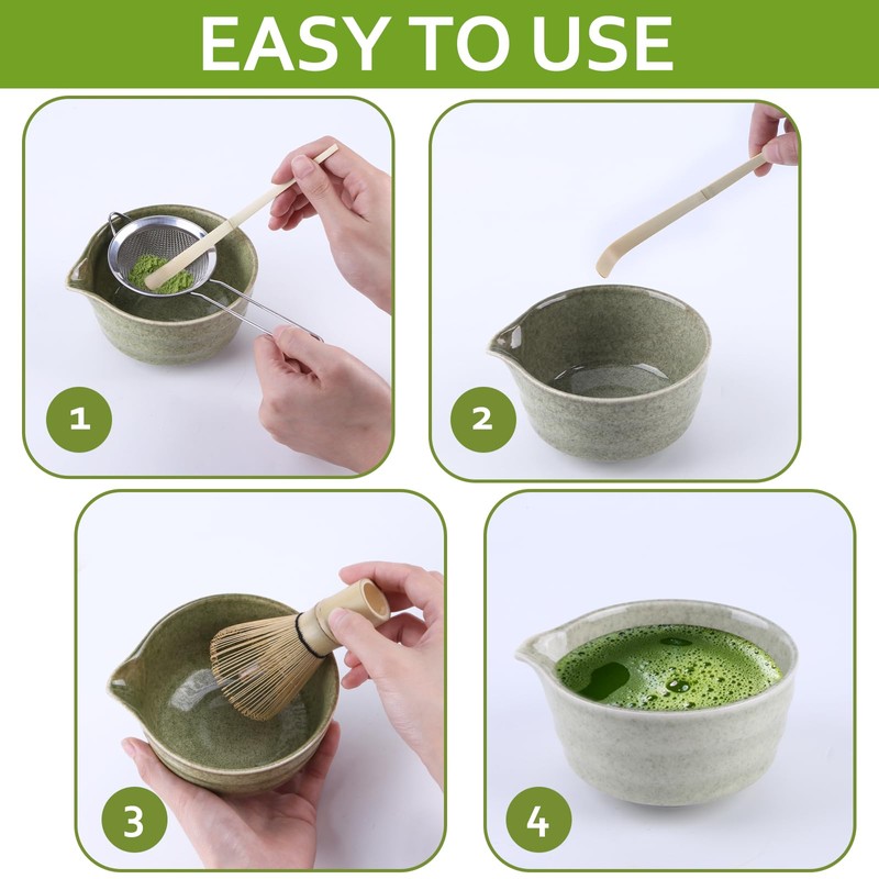 Premium Matcha Tea Set – Complete Matcha Kit with Bamboo