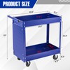 2 Tray Tool Cart, 400 LBS Capacity Rolling Tool Carts