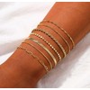 CAROVO Gold Bracelets for Women Trendy Dainty 14K Gold Plated