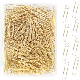 DANRONG Jumbo Paper Clips, 200pcs 2 Inch Paper Clip, Large PaperClips, Stainless Steel, Paperclip for Paperwork Office School Home and Personal Use (Golden)
