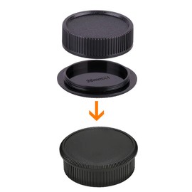 Camera Body Cover & Rear Lens Cap Compatible for Leica L39 M39 Camera & 39mm Screw Mount Lens (2+2 Packs)
