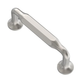 Alzassbg 10 Pack Brushed Satin Nickel Cabinet Handles, 3 Inch(76mm) Hole Centers Arch Cabinet Pulls Kitchen Hardware for Cabinets and Drawers AL3109SN