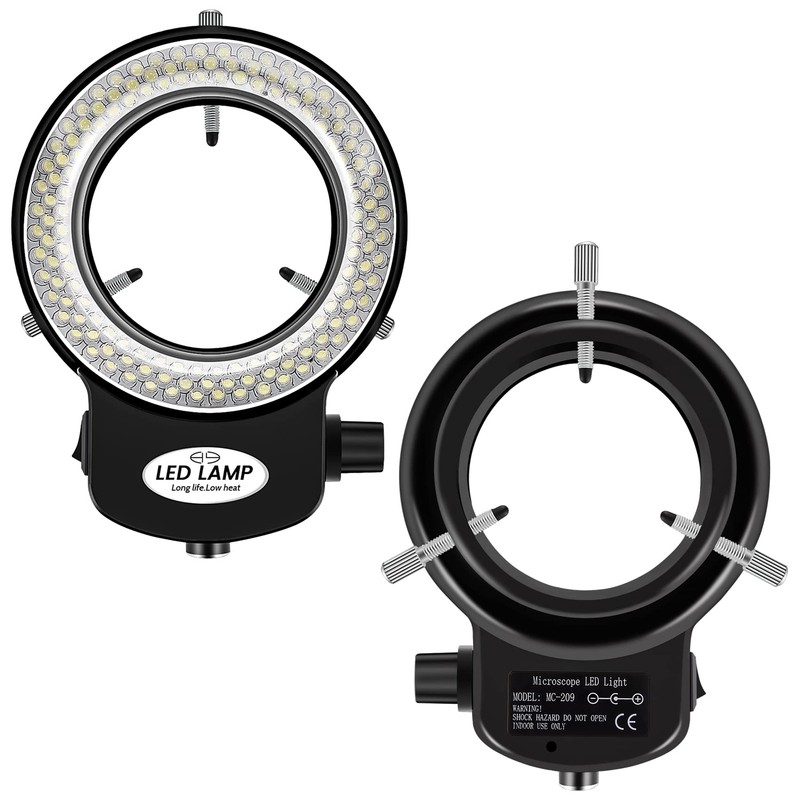 Tiamu 144 LED Industrial Microscope Camera Ring Light, Stereo Microscope