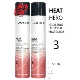 2 X JOICO HEAT HERO #3 GLOSSING THERMAL PROTECTOR 5.1 OZ -NEW Reduce Split End