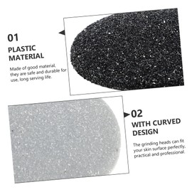 Minkissy 10pcs Electric Foot Grinder Replacement Heads for Pedicure Coarse Grinding Heads for Callus Dead Skin Removal Foot Care Accessories Black Gray