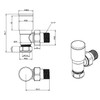 Brushed Brass Angled Radiator Valve Pair
