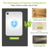 Rexspt 100% Pure Titanium Cutting Boards for Kitchen, Double-Sided Food-Grade