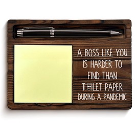 Best Boss Gifts for Men, Appreciation Gifts for Boss Male Sticky Note Holder Office Cubicle Decor Bosses Day Gift Ideas