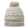 Buff Savva Knitted and Full Polar Hat, Cream, Adult