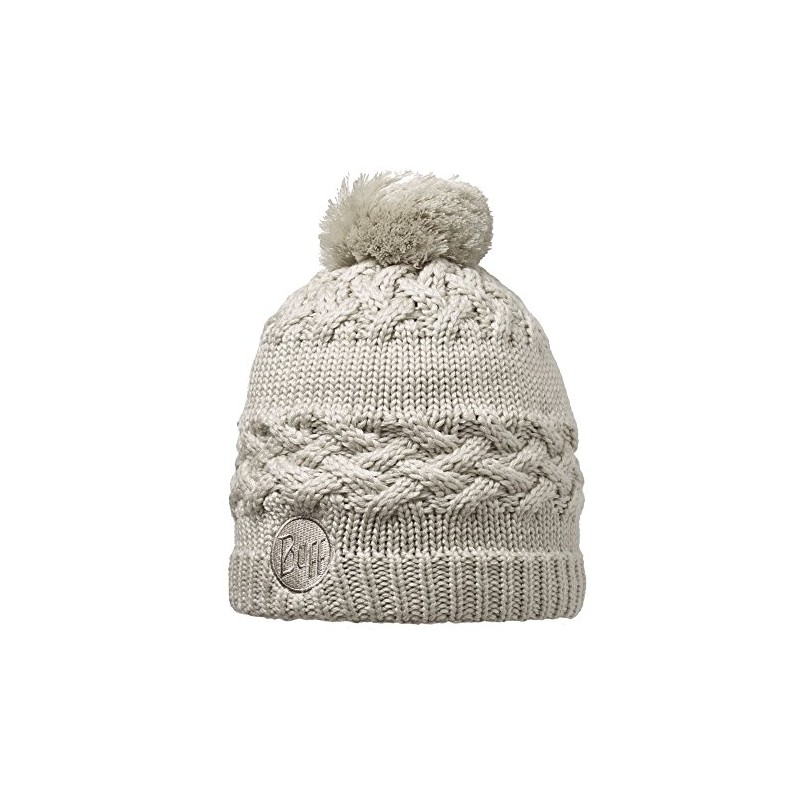 Buff Savva Knitted and Full Polar Hat, Cream, Adult
