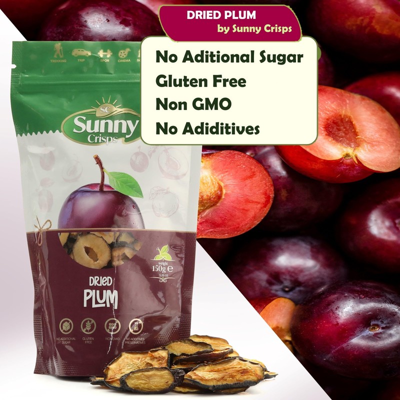 SC Sunny Crisps.Premium No Sugar Added Dry Prunes Variety Pack