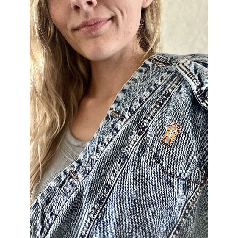 Vagabond Heart Knoxville Tennessee Enamel Pin - Sunsphere Souvenir -