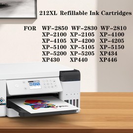 KHY 212XL No Chip Remanufactured Empty Sublimation Refill Ink Cartridges Compatible With XP-5100 XP-4100 XP-4105 XP-4200 XP-4205 5200 XP430 XP440 XP446 XP-3100 XP-2100 Empty Refillable Ink Cartridges