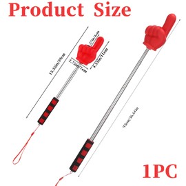 Big Extendable Pointer Finger Stick, Teacher Pointer Stick for Classroom with Soft Grip Handle, Teaching and Presentations, Teacher Supplies Interactive Learning, Retractable Pointers to 32 Inches