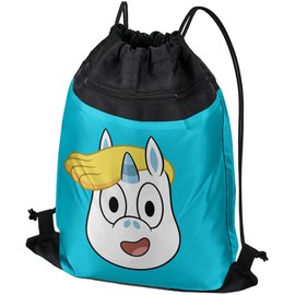 LOGOVISION Powerpuff Girls Donny Head Drawstring Backpack Sports Bag Sackpack 17" x 13", Perfect for Gym, Yoga or Practice