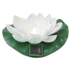 YARNOW Solar Flower Light 7 Inch Floating Lotus Pad Waterproof Outdoor Pool and Garden Decoration for Patio and Yard
