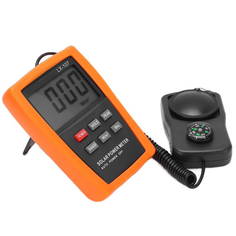 LX‑107 Portable Solar Radiometer Ultraviolet Power Meter with Peak Holding