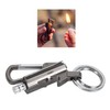 Match Bottle Opener Metal Keychain Multi Function Reusable Survival Lighter