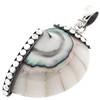 White Nautilus OCean Shell 925 Sterling Silver Pendant, 1 5/8"