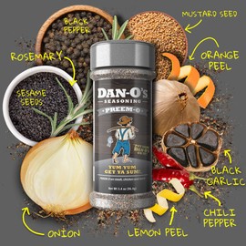 Dan-O's Preem-O Seasoning, 2.5 oz Bottle, Meat Seasoning for Steak, Ribs, Chicken, Brisket and More, Sugar Free, Zero Calorie, Use this Spice Blend to Craft a Marinade, Dry Rub or Sauce