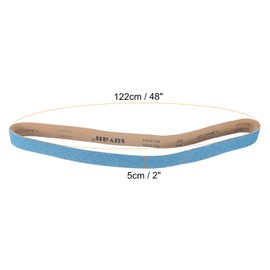 HARFINGTON 6pcs 2 x 48" Sanding Belts 1pcs Each of 36/40/60/80/100/120 Grit Aluminium Oxide Flush Joint Belt Sander Paper for Metal Woodworking Automotive Repair