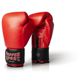 Paffen Sport KIBO Fight Genuine Leather Boxing and Martial Arts Sparring Gloves Red 12UZ