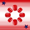 Independence Day Press on Nails Short Square Fake Nails National
