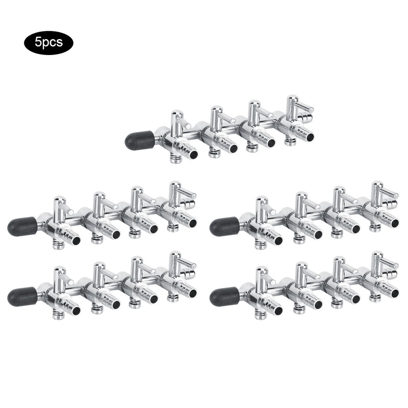 5PCS Stainless Steel Fish Tank Airflow Control Regulating Valve Aquarium