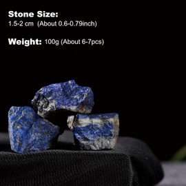 VMDEKK Lapis Lazuli Raw Crystals and Gemstones Kits,7 Chakra Crystals Healing Crystal Gifts for Women, Natural Tumbled Stone for Reiki,Wiccan,Decoration,Crystal Gravel with Instruction for Beginner