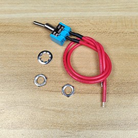 Gebildet SPST Prewired Mini Toggle Switch, 2 Connections, 2 Positions, Miniature On/Off Switch, 6A/125VAC, 3A/250VAC, for DIY Car Dashboard Electronic Device, Pack of 8
