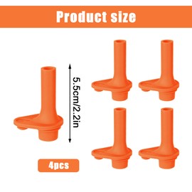 4pcs Replacement Bite Valve for Zak Designs Kelso 15 oz, Silicone Mouthpiece BPA Free Reusable Straw Cup Accessories Compatible with Zak Kids Water Bottles, Orange