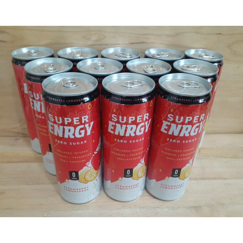 SUPER ENERGY 6PK: SUPER ENERGY STRAWBERRY-LEM