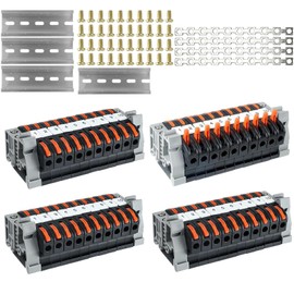 Rail Type Voltage Terminal - Wire Wiring Connector - Terminal Blocks, Compact Connectors for Circuit Inline, Electrical Wires