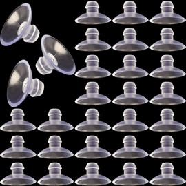 Pndeyo 30pcs Glass Table Suction Cups, 0.8in/20.3mm Non-Slip Glass Table Top Bumpers, Rubber Crashproof Sucker Pad for Ceramic Tiles Glass Mirrors- Clear