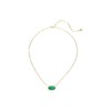 Kendra Scott, Women's, Elisa Enamel Frame Paperclip Necklace, Gold Emerald