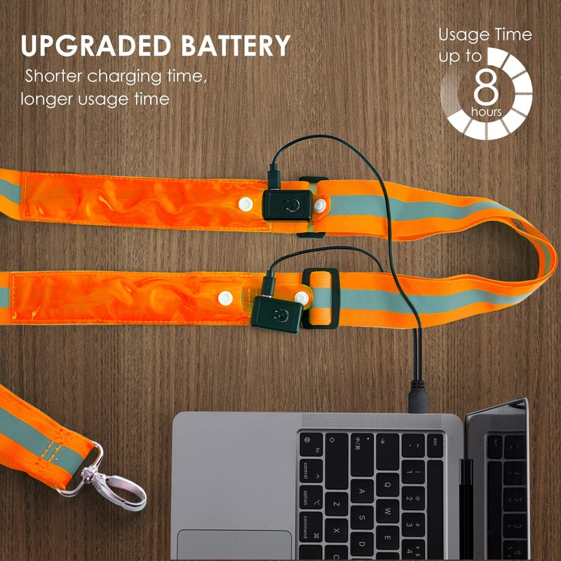 Todoxi LED Belt Reflective Sash for Walking at Night, High