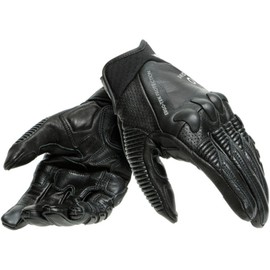 Dainese - X-Ride Gloves Short Leather Motorcycle Gloves with Knuckle Protection and Touch Screen Man Black/Black, L