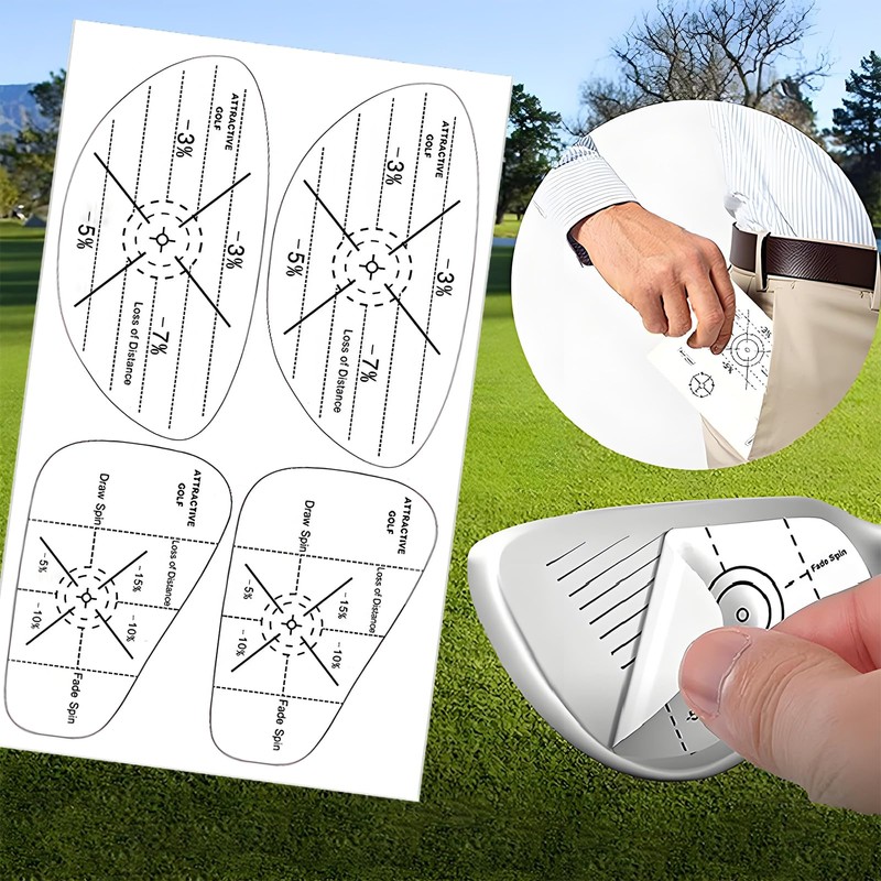 BaraRose Golf Shot Marker, Golf Stickers, 30 Sheets x 4