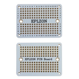 EPLZON Prototype Board Solderable Breadboard Double-Sided PCB Circuit Board for Welding, DIY Electronic Items, White (Pack of 10)
