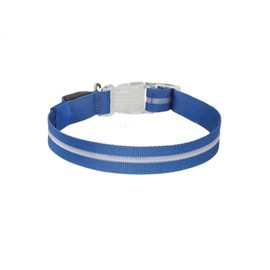 LUMIPAW Baby Blue LED Large Dog Collar | Night Walks just got Safer | Ultra-Bright LED Collar | USB Rechargeable | Waterproof | Adjustable & Durable | 4 Light Modes | Keep Your Pup & Yourself Safe!
