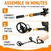 Handheld Metal Detector for Treasure Hunting - Waterproof Search Coil