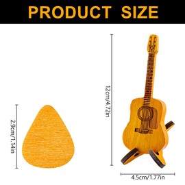Lotsdonxia Wooden Acoustic Guitar Pick Holder Box – Premium Wood Pick Storage Case Gift for Musicians Guitar Picks, Ukulele Picks, and Music Lovers