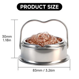 Soldering Tip Cleaner, Soldering Iron Tip Cleaner and Cleaning Copper Wire Ball Kit, Wipe the Soldering Iron and Soldering Iron Tip with Clean Copper Wire Ball, No Water is Needed