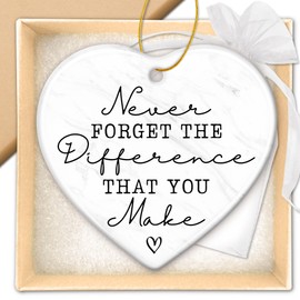 ZAGKOO Thank You Gifts - Teacher Appreciation Gifts, Teacher Nurse Ornament - Retirement Gift for Woman Men - Appreciation Gift for Employee Coworker Friend Counselor Boss - Heart Shaped Keepsake