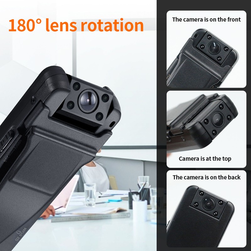 1080p Pocket Camera Recorder Clip On 180 Degree Rotation Pocket